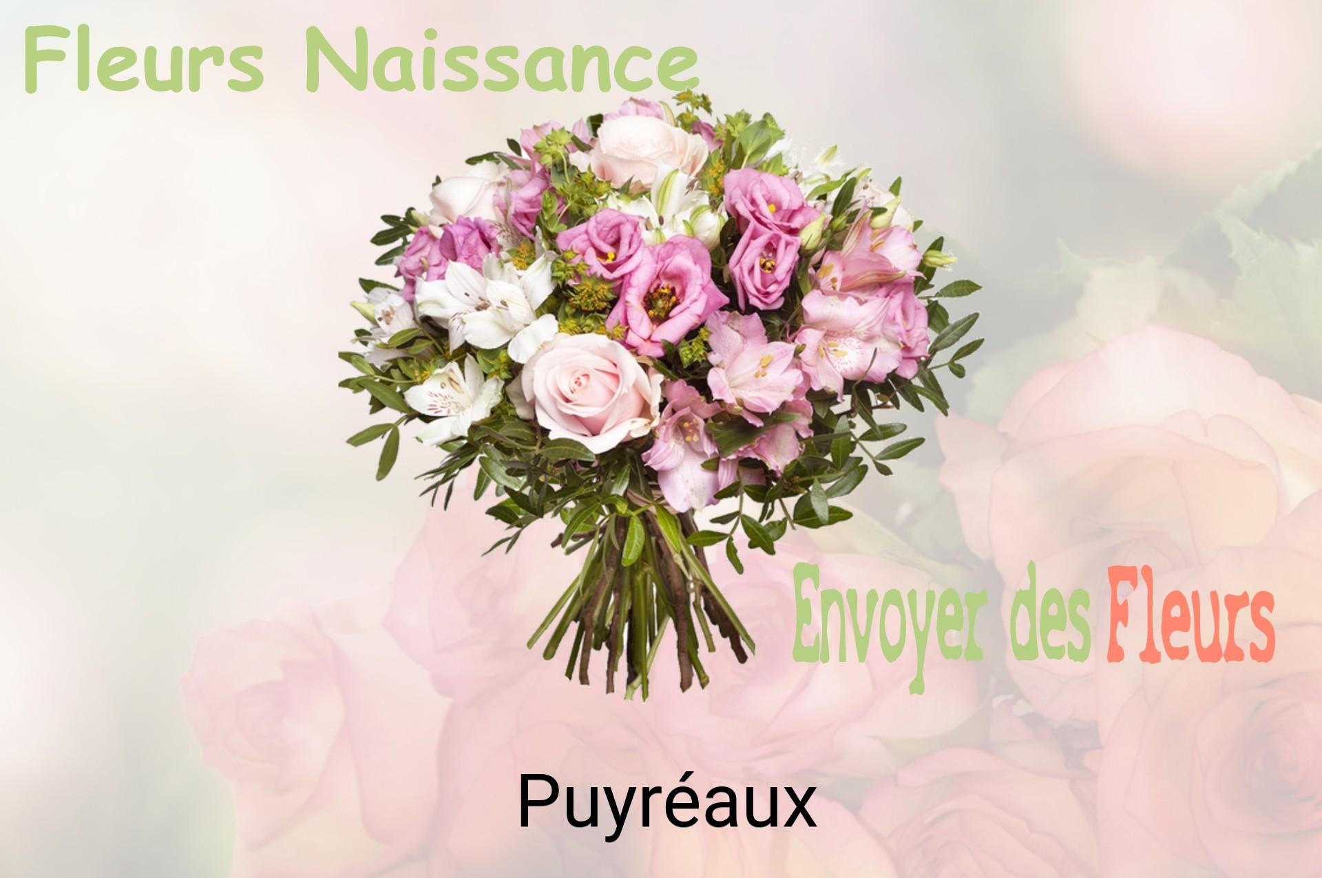 Bouquet de fleurs de naissance livré à Puyréaux