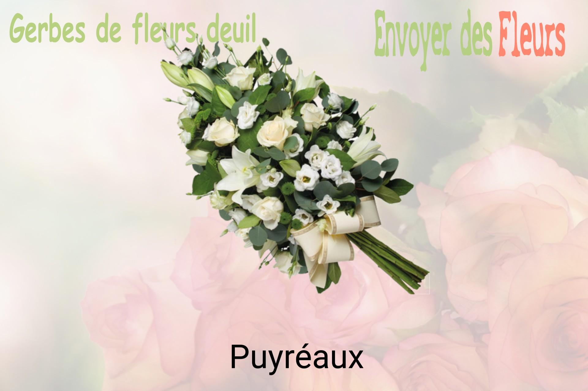 Gerbe de fleurs de deuil livrée à Puyréaux